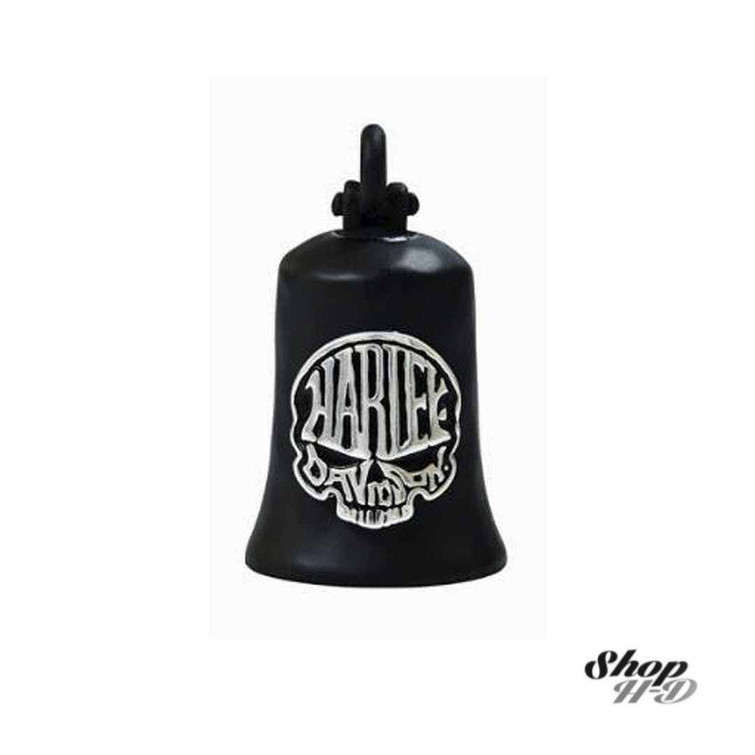 Harley-Davidson Calavera Skull Ride Bell Bar & Shield on Back | Matte Black