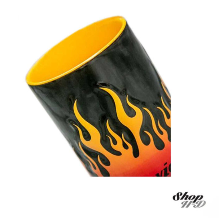Taza de café con llamas esculpidas en el núcleo - Imagen 2