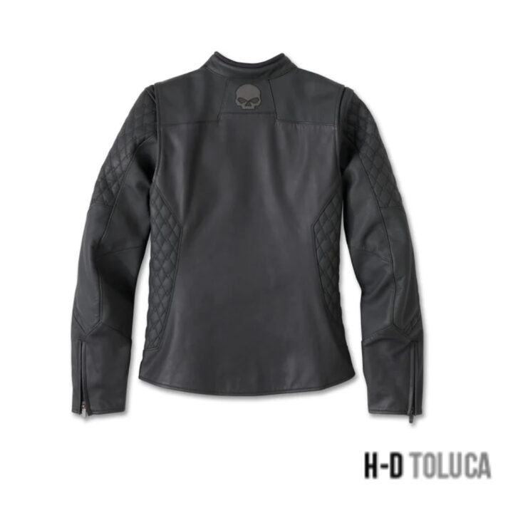 CHAQUETA DE CUERO CON ESTAMPADO DE CALAVERA WILLIE G DE MUJER - Imagen 2