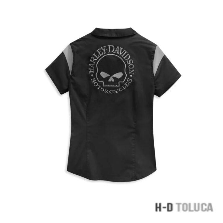 CAMISA CON CREMALLERA FRONTAL Y LOGO DE CALAVERA - Imagen 2