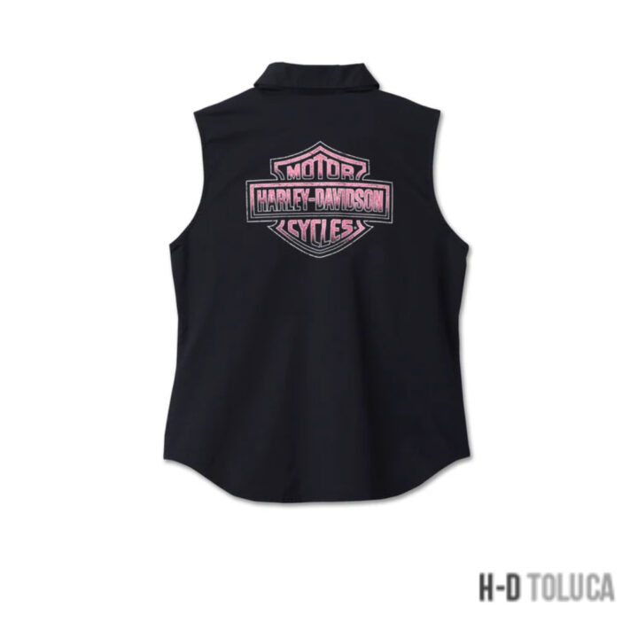 PINK LABEEL BAR & SHIELD SLEEVELSS SHIRT PARA MUJER - Imagen 2