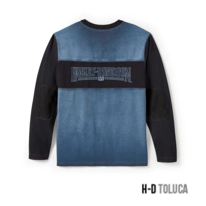 IRON BOND II HENLEY- COLORBLOCK- MOOD INDIGO HARLEY BLACK - Imagen 2