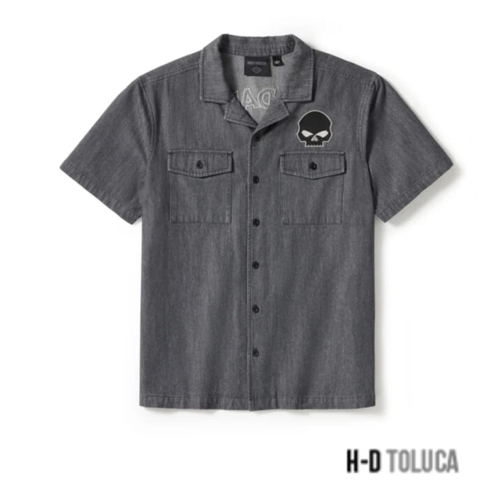 CAMISA WILLIE G SKULL DENIM SHIRT