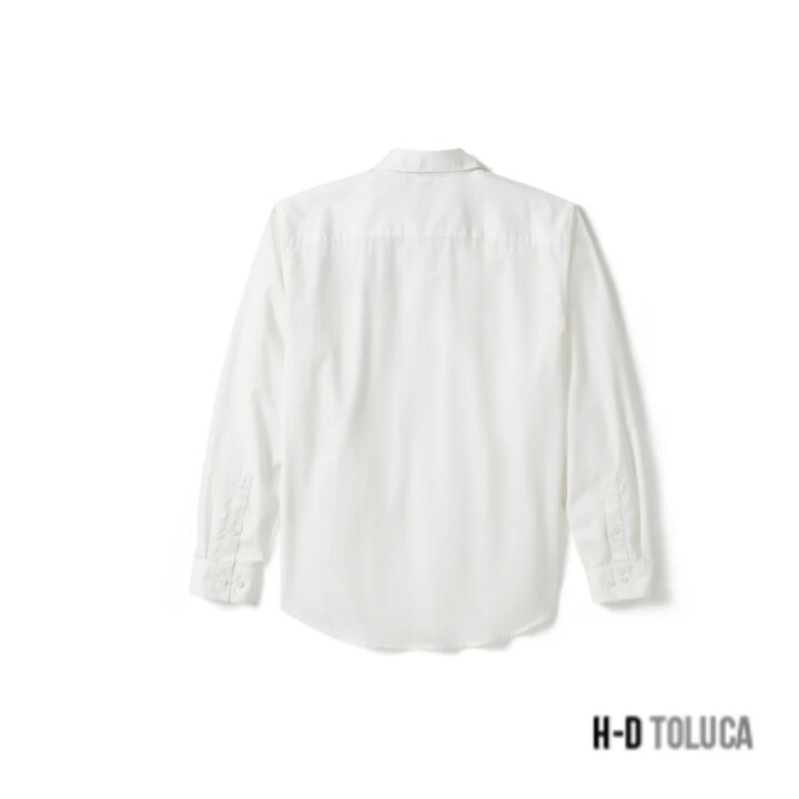 CAMISA BAR & SHIELD SOLID LONG SLEEVE - BRIGHT WHITE - Imagen 2
