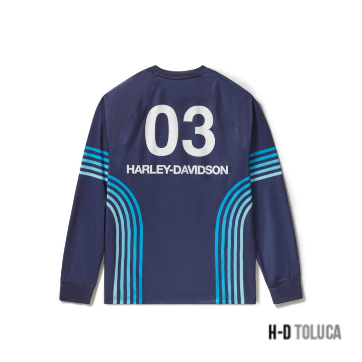 JERSEY H-D® TECH RACING PARA HOMBRE - BEACON BLUE - Imagen 2