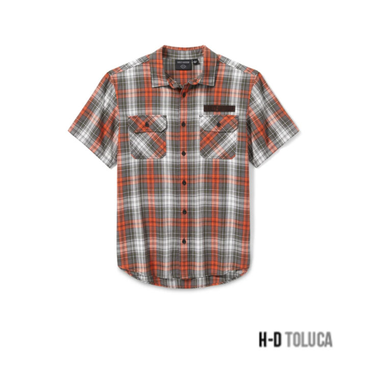 CAMISA BLOCK FONT YARN DYED PLAID PARA HOMBRE - PLAID - CLOUD DANCER & CINDER