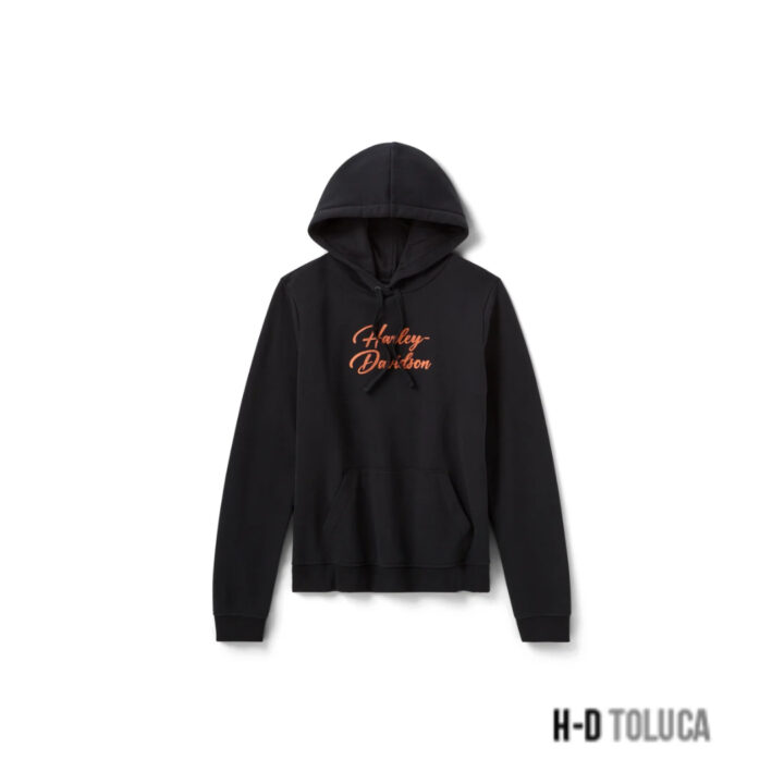 SUDADERA CON CAPUCHA ESSENTIAL BLING PULLOVER PARA MUJER - HARLEY BLACK