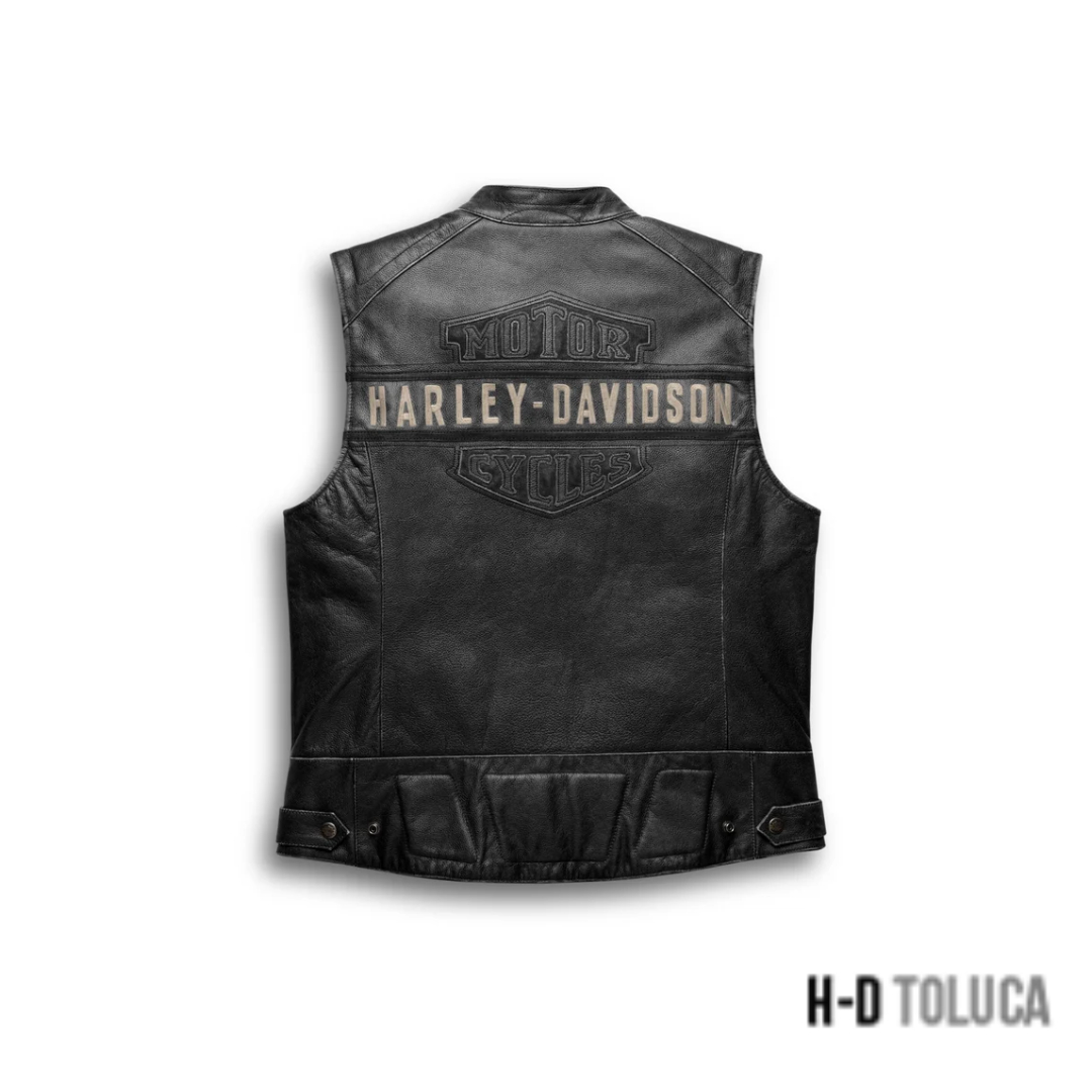 MEN'S PASSING LINK LEATHER VEST - Image 2