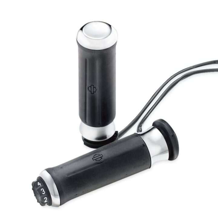 EMPUÑADURAS CON CALEFACCIÓN Y CONTORNEADAS DE CAUCHO CROMADAS