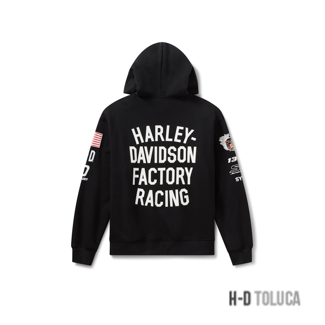 FACTORY RACING FANWEAR HOODIE - HARLEY BLACK - Image 3