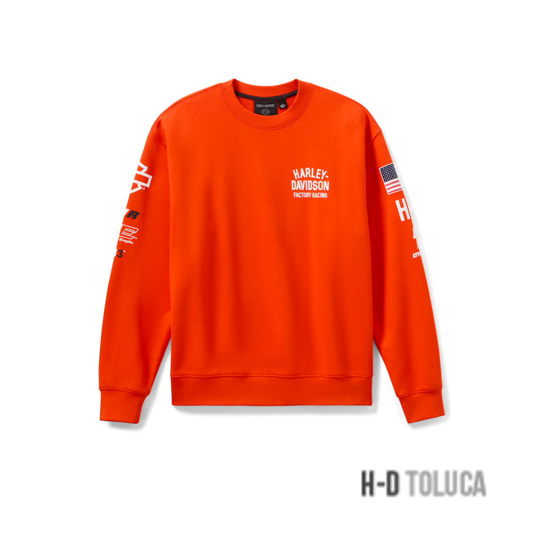 SUDADERA FACTORY RACING FAST JOHNNIE CREWNECK - RACING ORANGE