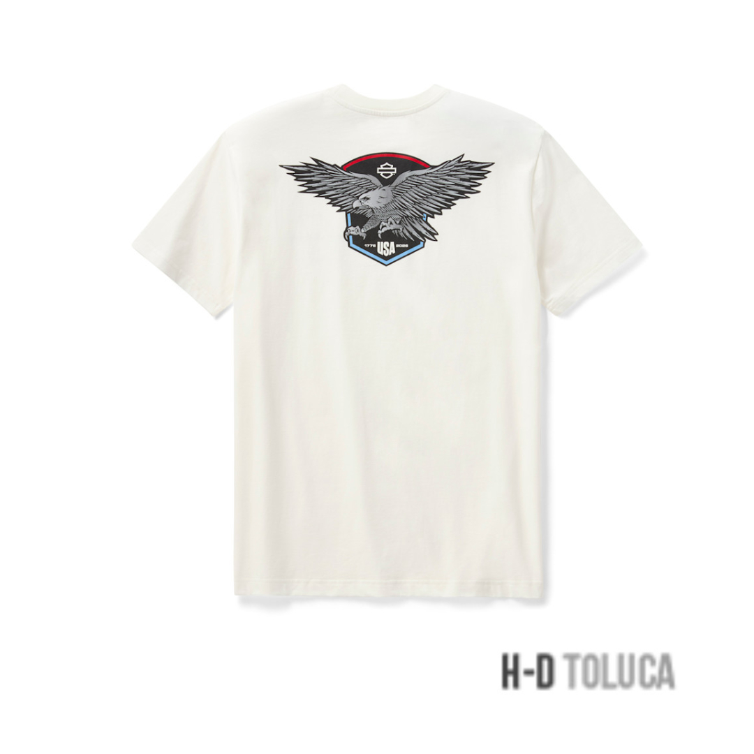 MEN'S LIBERTY EAGLE TEE - CLOUD DANCER - Image 2