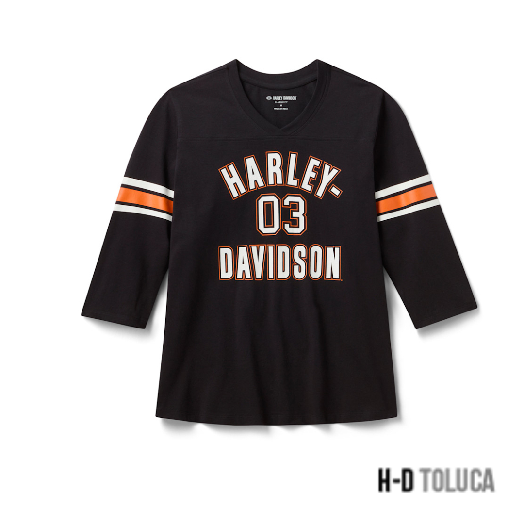 BLUSA 3/4 HARLEY-DAVIDSON PARA MUJER