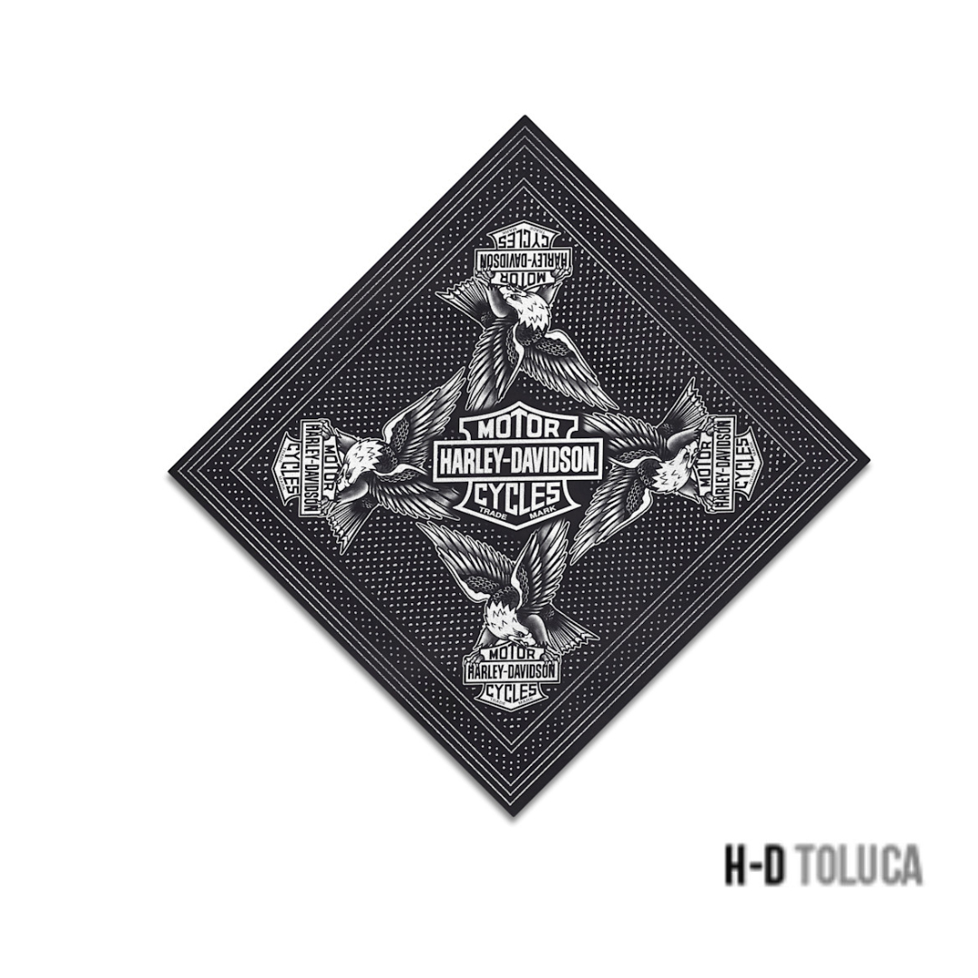 BANDANA PATENT BAR & SHIELD PARA HOMBRE - HARLEY BLACK